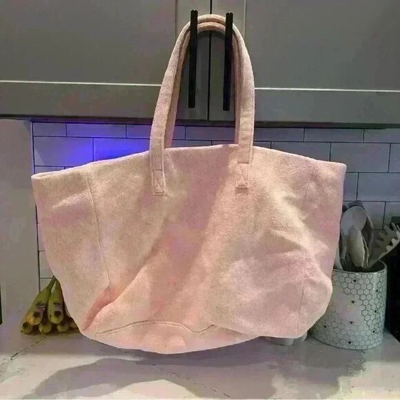 Stoney Clover Lane Pink Terry Large Tote - Picture 2 of 5